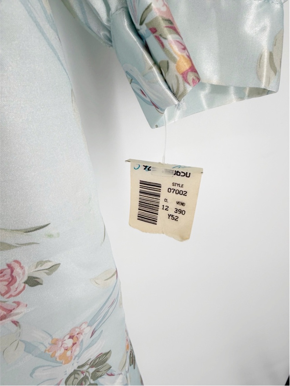 NWT Vintage ARIA Floral Satin Flannel Lined Maxi Nightgown Medium - Picture 4 of 7